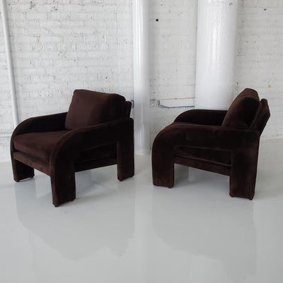 Pair of Interior Craft Chocolate Brown Chairs
