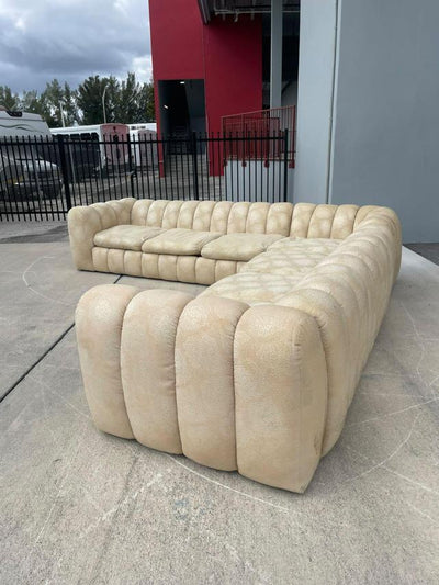 Jay Spectre Channeled Sectional Sofa